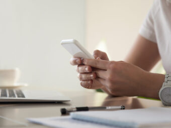 businesswoman looking important contact phone scaled
