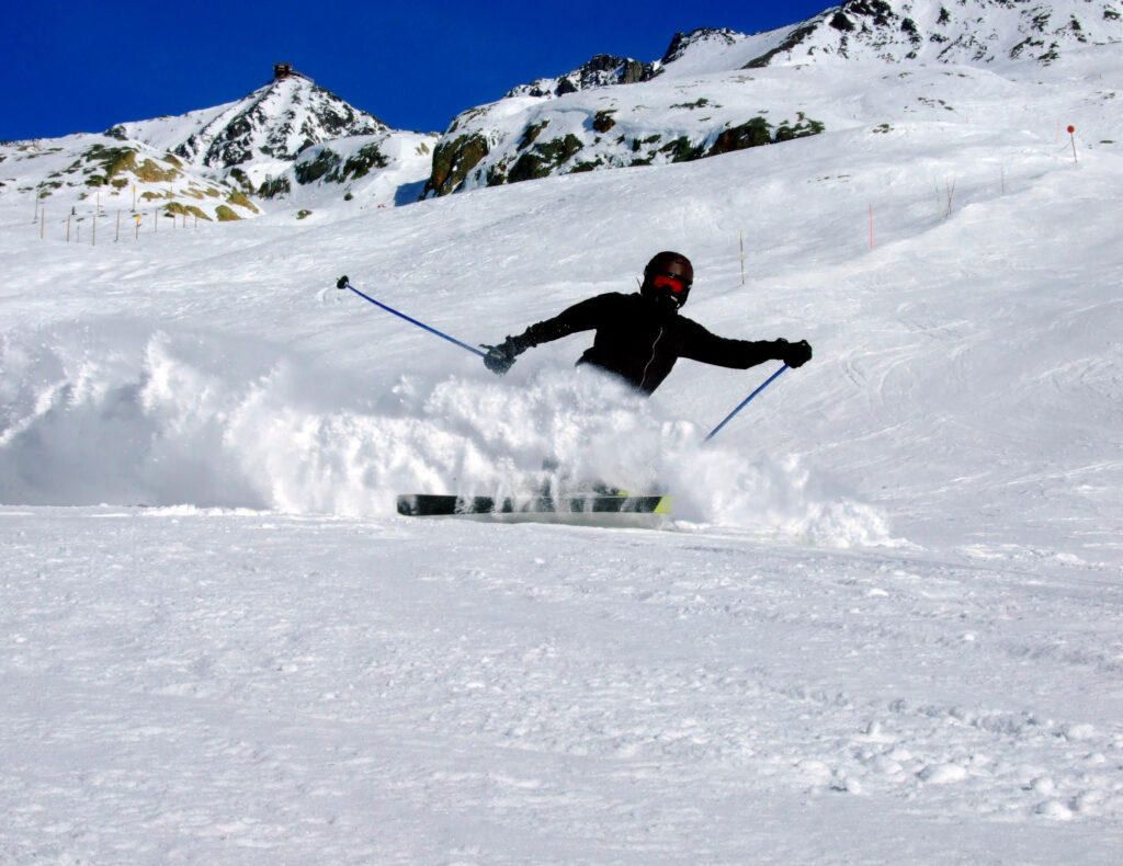 person skiing