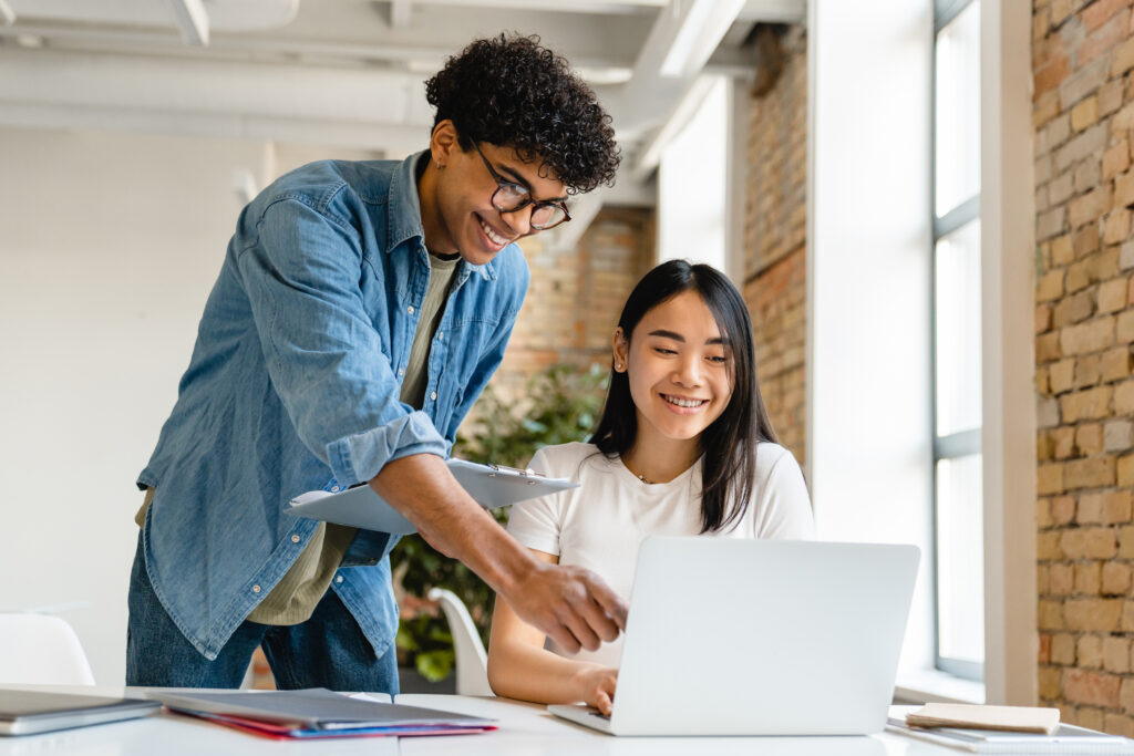 two young business partners working together in wo 2023 11 27 04 54 46 utc